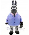 Business Zebra in Blue Suit 