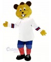 Brown Beaver with White Coat Mascot Costume Animal