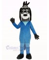 Doctor Hound Dog in Blue Coat Mascot Costume Animal