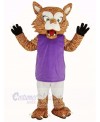 Wildcat with Purple Vest Mascot Costume Animal