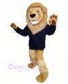 Strong Lion with Sweater Mascot Costumes Cartoon