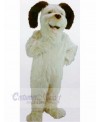 Funny White Shaggy Dog Mascot Costumes Cartoon