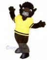 Wild Buffalo with Yellow T-shirt Mascot Costumes Cartoon	