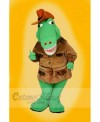 Cool Alligator with Brown Hat Mascot Costumes Cartoon