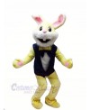 Yellow Bunny with Black Vest Mascot Costumes Cartoon