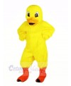 Strong Yellow Duck Mascot Costumes Cartoon	