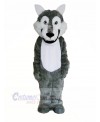 Cute Gray Wolf Mascot Costumes Cartoon