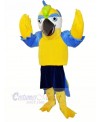 Yellow Parrot with Blue Eyebrows Mascot Costumes Cartoon