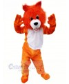 Friendly Orange Wolf Mascot Costumes Cartoon
