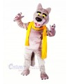 Fashion Wolf with Scarf Mascot Costumes Cartoon	