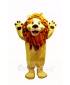 Cute Smiling Lion Mascot Costumes Cartoon