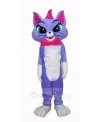 Blue Cat with Big Eyes Mascot Costumes Cartoon	