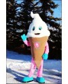 White Ice Cream Mascot Costume Cartoon