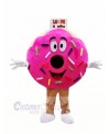Pink Donut Mascot Costume Cartoon