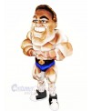 Strong Bodybuilder Mascot Costume Cartoon	
