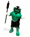 Green Muscle Devil Mascot Costume Cartoon