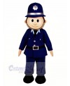 Cute Smiling Policeman Mascot Costume People	