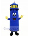 Funny Blue Lighthouse Mascot Costume Cartoon