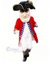High Quality Patriot with Red Coat Mascot Costume People