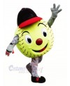 Green Softball Mascot Costume Cartoon