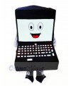 Black Laptop Mascot Costume Cartoon 