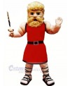 Muscle Man with Yellow Hair Mascot Costume Cartoon