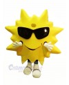 Cool Smiling Sun Mascot Costume Cartoon