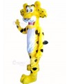 Funny Cheetah with Big Eyes Mascot Costume Cartoon