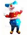 Clown with Green Eyes Mascot Costume Cartoon	