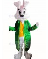 Easter Bunny Rabbit with Green Coat Mascot Costume