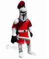 Knight with Red and Silver Coat Mascot Costume