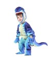 Blue T-Rex Dinosaur Costume Dinosaur Jumpsuit Halloween Christmas Dress up Gift for Kid