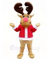 Christmas Deer Brown Reindeer Mascot Costumes Xmas Animal