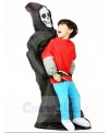 Skull Ghost Carry Me on Demon Inflatable Halloween Costumes for Kid