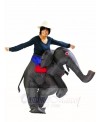 Ride on Black Elephant Inflatable Halloween Xmas Costumes for Adults