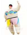 Hawaiian Dance Hula Skirt Inflatable Halloween Christmas Costumes for Adults