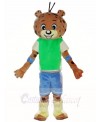 Green Shirt Blue Pants Leopard Panther Mascot Costumes Animal