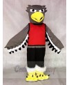 Grey Seahawk with Red Shirt Mascot Costumes Animal