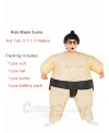 Black Japanese Fat Man Sumo Inflatable Halloween Christmas Costumes for Kids