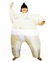 White Japanese Fat Man Sumo Inflatable Halloween Christmas Costumes for Adults
