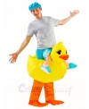 Yellow Duck Carry me Ride on Inflatable Halloween Xmas Costumes for Adults