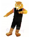 Black Sports Suit Muscle Cougar Mascot Costumes Animal