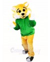 Yellow BobCat WildCat in Green Shirt Mascot Costumes Animal