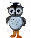 Gray Doctor Owl Mascot Costumes with Cap Animal