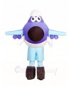 Purple and Blue Plane Mascot Costumes