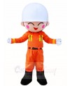 Fireman Firefighter In Orange Suit Mascot Costumes People