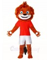 Happy Lion in Red Shirt Mascot Costumes Animal