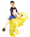 Ride on Jake the Yellow Dog Adventure Time Inflatable Halloween Xmas Costumes for Adults