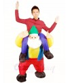 Ride on Garden Gnome Elf Inflatable Halloween Xmas Costumes for Adults