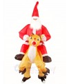 Reindeer Carry Santa Claus Father Christmas Inflatable Halloween Xmas Costumes for Adults